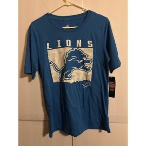 Kids Detroit Lions NFL Football T Shirt Tee Blue Size XL 18 20 motor city